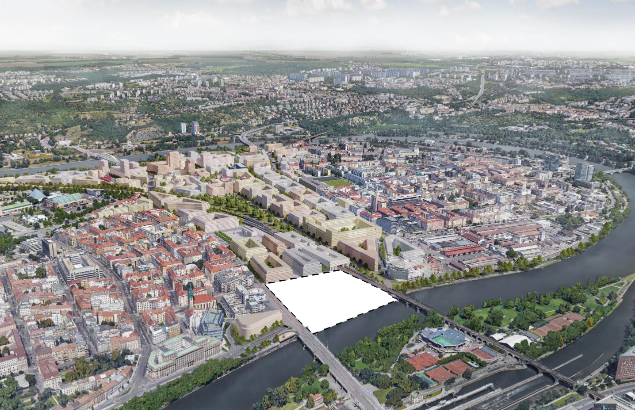 Lot for construction of the Vltava Philharmonic Hall.