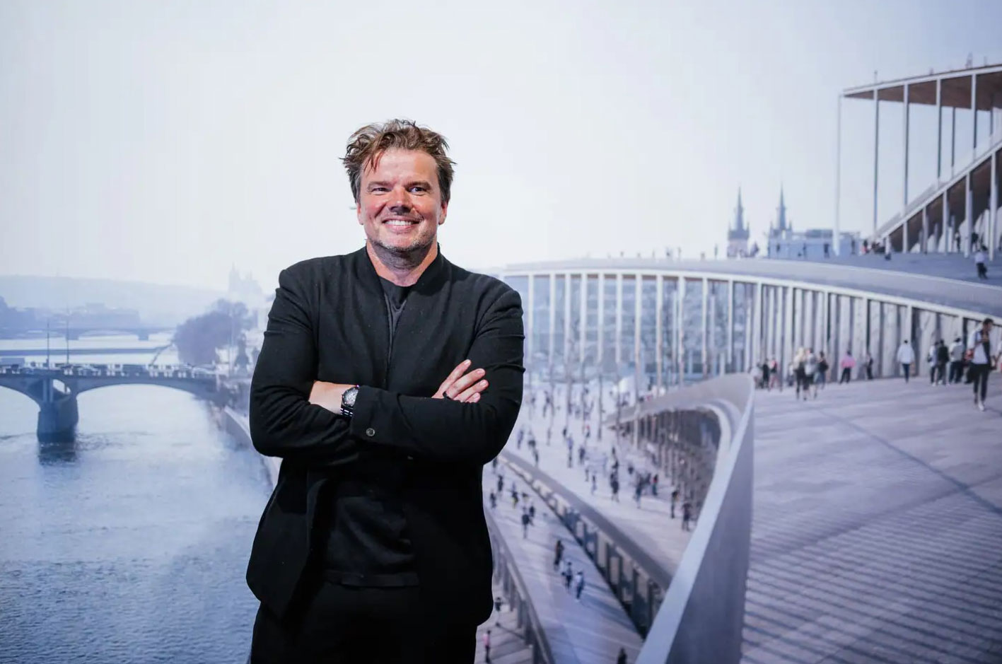 Bjarke Ingels presented an architectural study of the Vltava Philharmonic in Prague